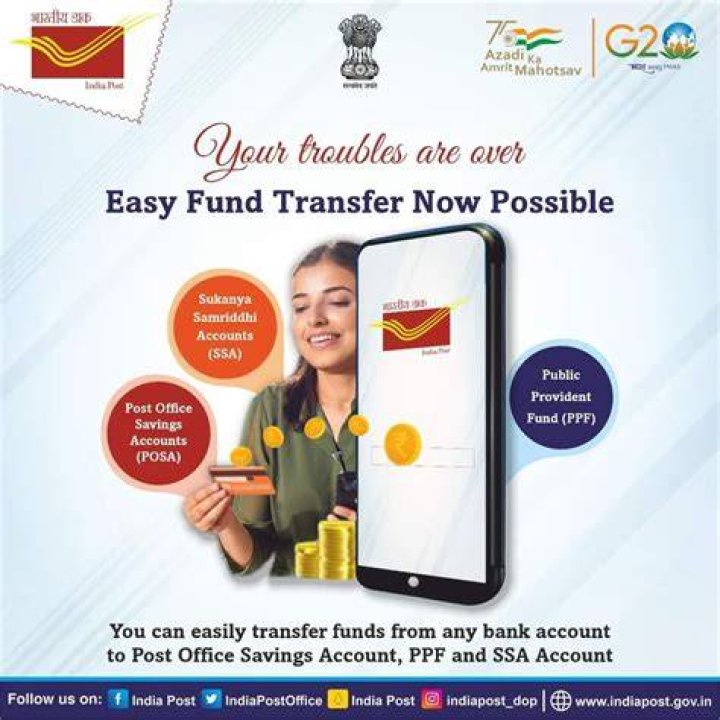 Can I transfer money online to post office savings account?