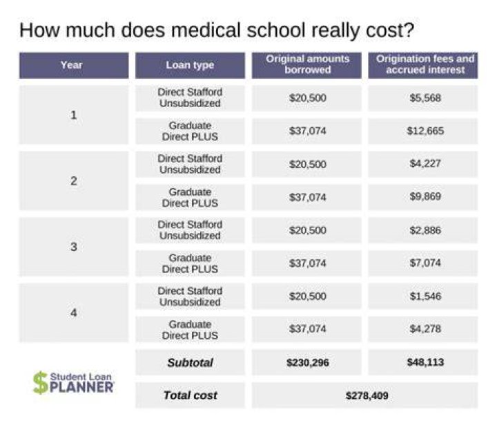 Does interest accrue during medical school?
