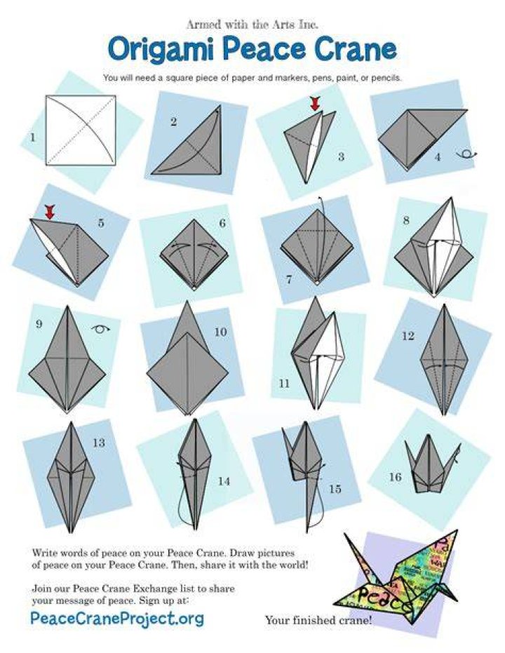 How do you make a paper peace crane?
