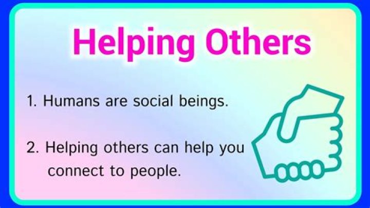How do you say helping others?