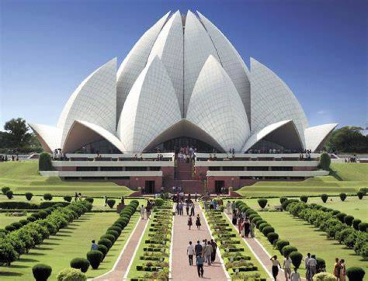 How far is Lotus Temple from Delhi airport?