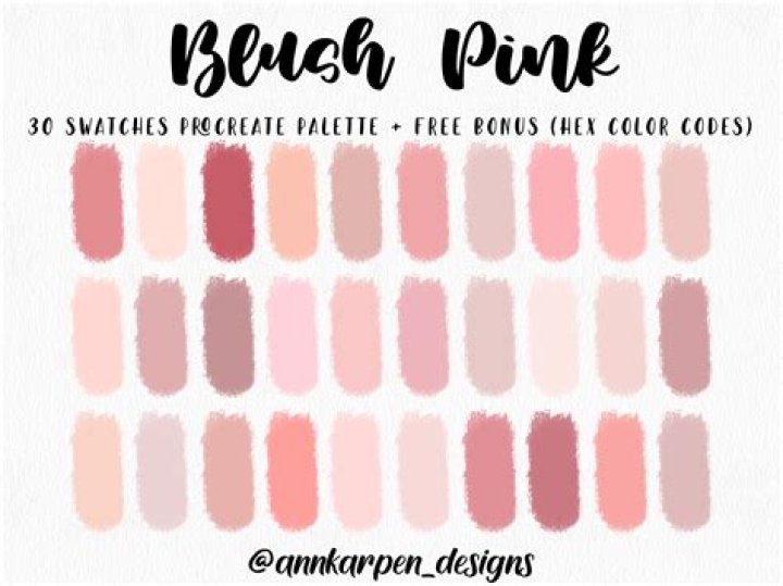Which Colour is blush?